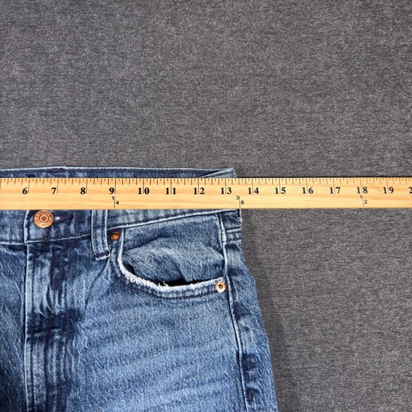 Gap Cheeky Straight Sky High Jeans Women 26 Blue Denim Raw Hem High Rise Raw Hem - Picture 5 of 8